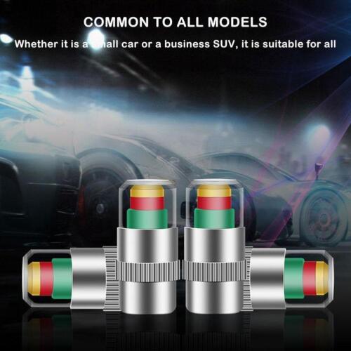 4Pcs Car Auto Tire Pressure Monitor Valve Stem Cap Sensor Indicator Warn Air Cap - Picture 12 of 21