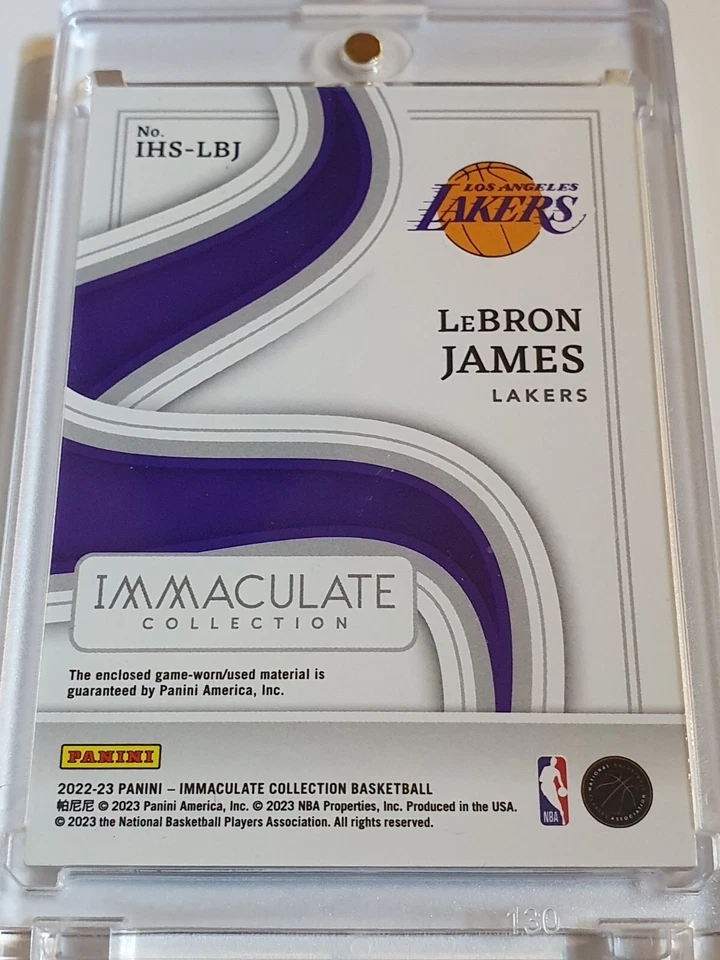 2022 Panini Immaculate LeBron James #PATCH /99 Game Worn Jersey - Rare - Image 4 of 4