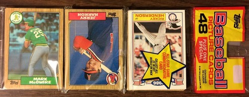 1987 TOPPS RACK PACK MARK McWIRE on (BACK) INCAVIGLIA Cards on (TOP) G7105118 - Picture 4 of 8