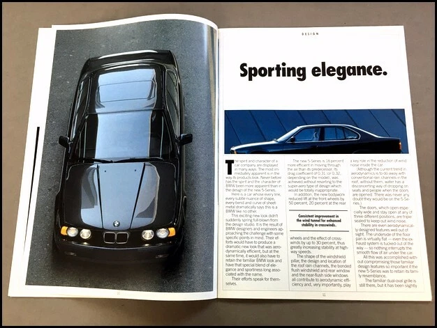 1989 BMW 525i 535i 5-Series 40-page Factory Original Car Sales Brochure Catalog Foto 4 de 4