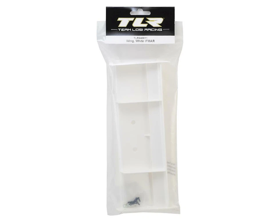 Team Losi Racing Plastic 1/8 Buggy Wing w/Wickerbill (White) (IFMAR Legal) - Image 2 of 2