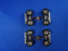 (2) Sets RRR BULLETS CHROME WHEELS AND TIRES  AURORA  T-JET DASH JL 