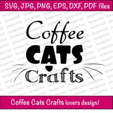 Coffee cats crafts SVG Bundle, Files For Cricut, Svg, Png, Dxf, Eps, Jpg, Pdf