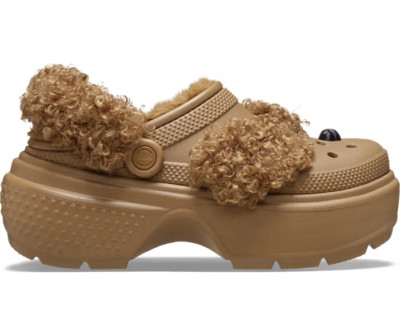 Crocs Womens Stomp Stuffed Animal Clog Sepia - 210690-2Ey Expeditedship