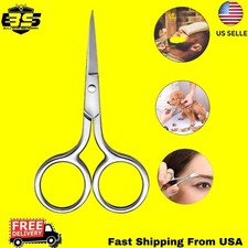 Hair Scissors Men Mustache Beard Trimming Eyebrows Stainless Steel