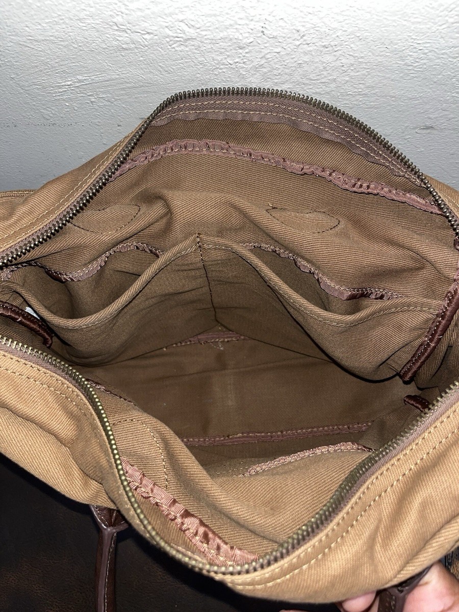 J. CREW Canvas Messenger Bag,laptop Case With Leather J. CREW Canvas Messenger Bag,laptop Case With Leather