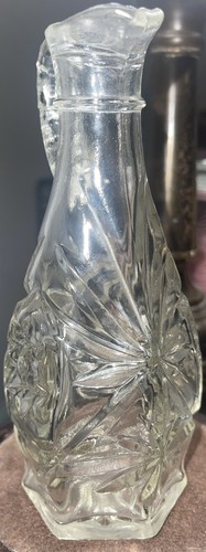 Vintage Anchor Hocking Early American Prescut Glass Oil or Vinegar Cruet - Imagen 4 de 6