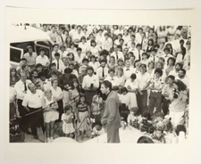 Unkown Public Speaker Giving a Speech VTG Black & White Photo 8" x 10"