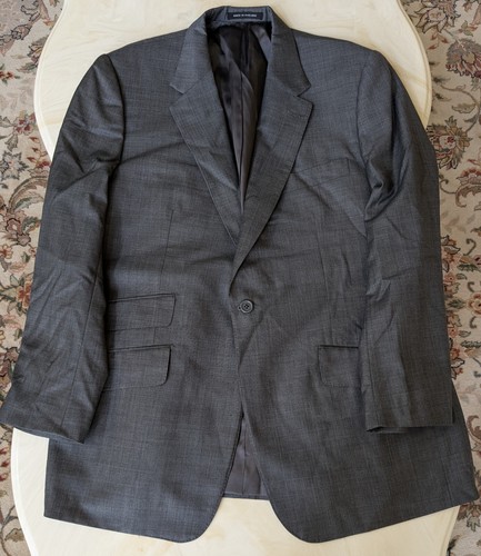 Lutwyche Savile Row Solid Gray Full Canvas 3-Piece Suit + Extra Pants US44 - Picture 6 of 16