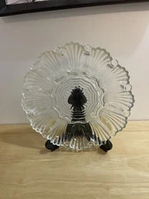 Anchor Hocking 9-3/4” Deviled Egg Plate, Wave & Shell Design. Vintage.