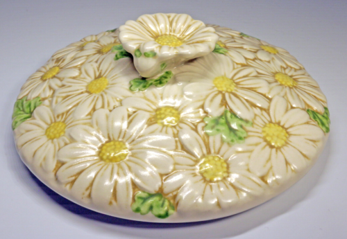 Metlox Poppytrail Sculptured Daisy Covered Casserole Dish Lid VINTAGE 8" 1.5 QT - Picture 5 of 8