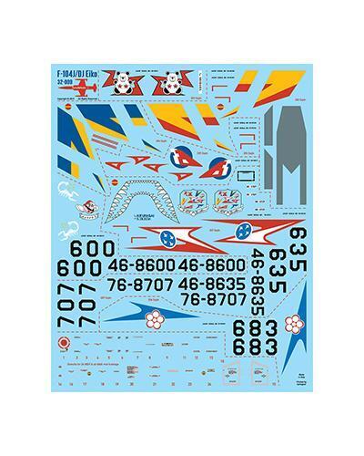 Fundekals 1/32 decals for Lockheed F-104J/DJ Eiko aircraft kits - 32009 Fundekals 1/32 decals for Lockheed F-104J/DJ Eiko aircraft kits - 32009