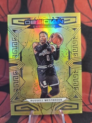 2022-23 Panini Obsidian - #60 Russell Westbrook Gold Bookend 10/10 Clippers