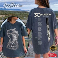 Scream 7 Kill Tour 30th Anniversary Movie T-Shirt Horror Film Tee