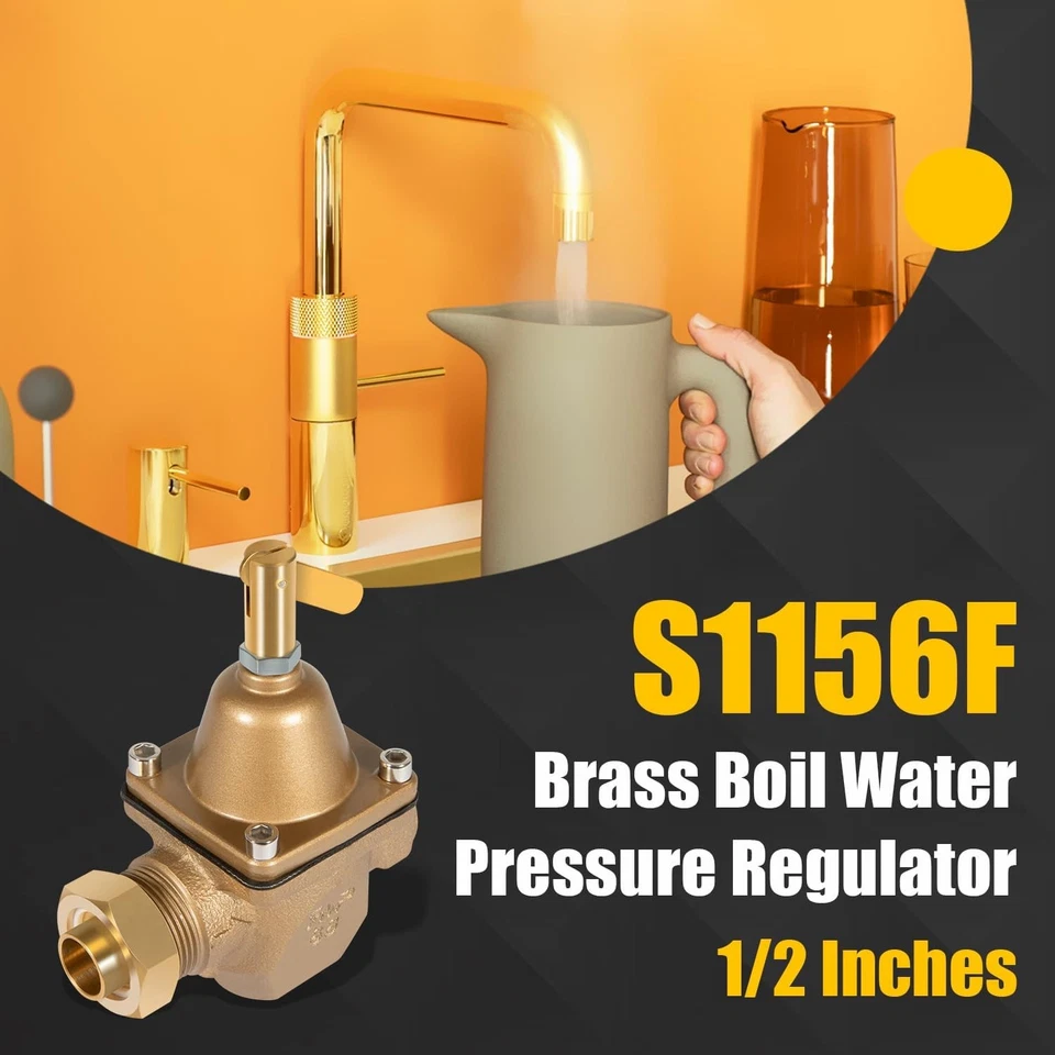for Watts B1156F S1156F 1/2" Bronze High Capacity Feed Water Pressure Regulator - Image 3 of 4