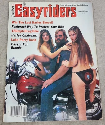 Vintage EASYRIDERS Motorcycle Magazine February 1985 David Mann Centerfold - Image 1 of 4