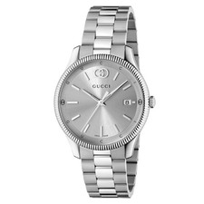 Gucci G-Timeless SWISS Quartz Silver Dial Stainless Steel Watch YA1264232