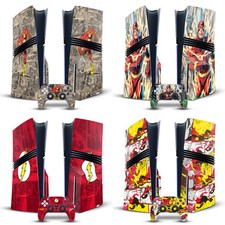 THE FLASH DC COMICS COMIC BOOK ART VINYL SKIN FOR PS5 PRO DISC EDITION BUNDLE