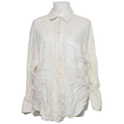 Zara, Bluse, Größe: L, Weiß, Leinen, Damen #YYB
