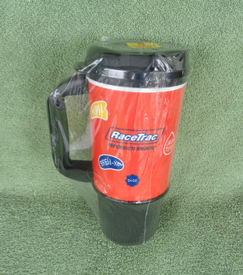 Race Trac 24 oz Handled Insulated Coffee Hot Beverage Travel Cup Mug- NEW NIP