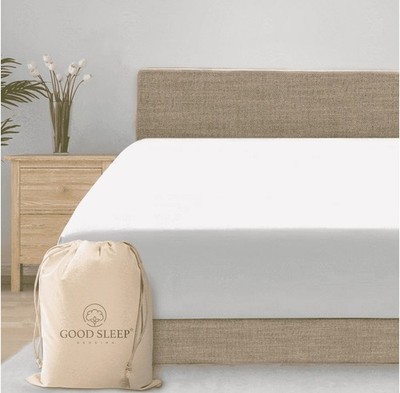 Good Sleep Bedding King Size Soft 800 TC Egyptian Cotton Fitted Sheet - White