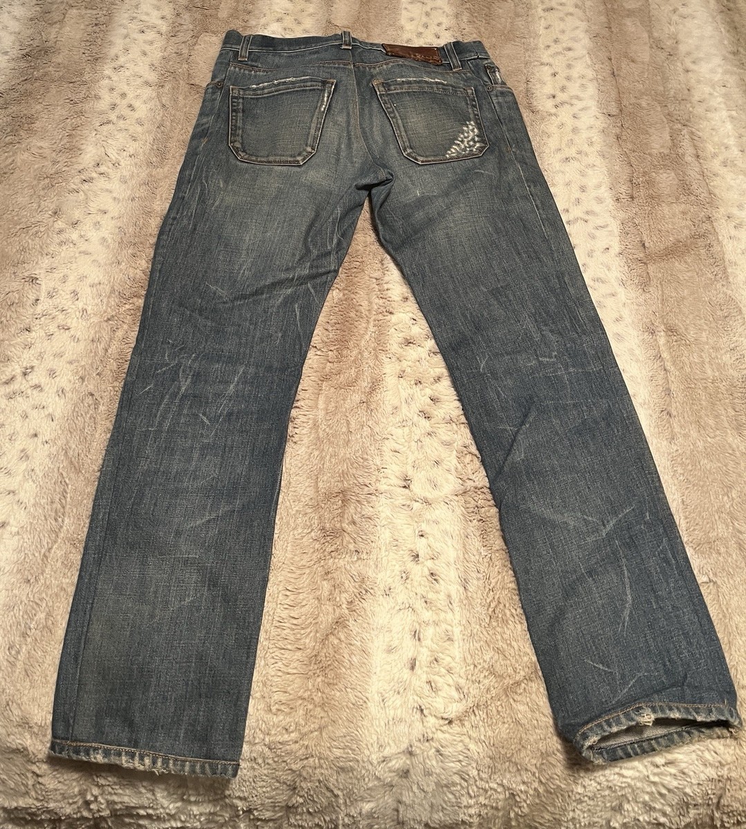 Prada Mens Regular Fit Jeans Denim Size 32x30 Button Fly Retro