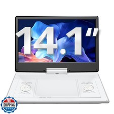 YOTON 16.9" Portable DVD Player, 4-6 Hours Rechargeable Built-in Battery, 14.