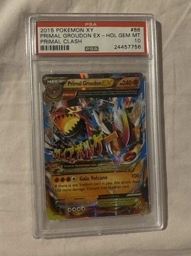 ⭐️ Mega Primal Groudon EX 86/160 XY - Primal Clash Holo PSA 10 GM-MT ⭐️
