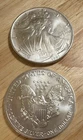 1991 American Silver Eagle Lot of 2 -1oz .999 find silver bullion coins.