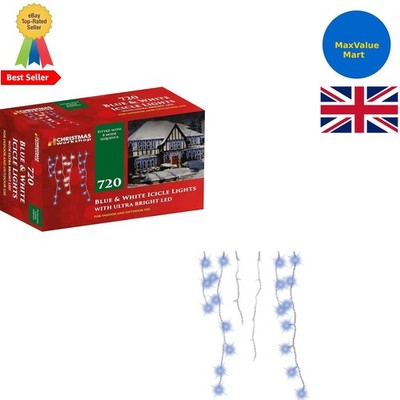 Multifunktionale 720 LED Eiszapfen Lichter - Blau & Weiß, Innen/Außen