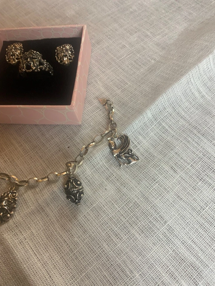 Set di gioielli in argento 925, Bracciale/anello/orecchini - Immagine 3 di 4