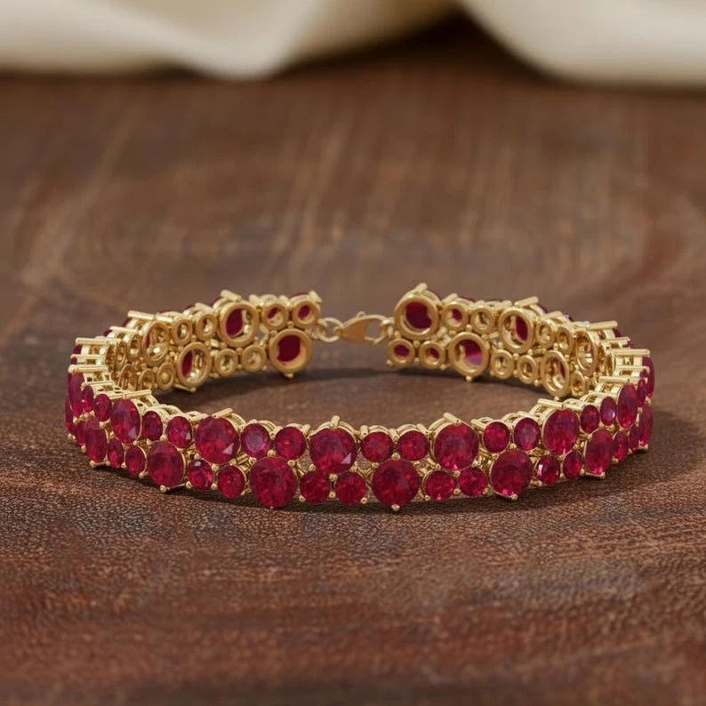 Ruby Gemstone Bracelets for sale | eBay