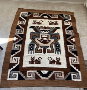 Large Peru Alpaca Wall Hanging - 7.5 feet x 6 feet - Nice Decor!