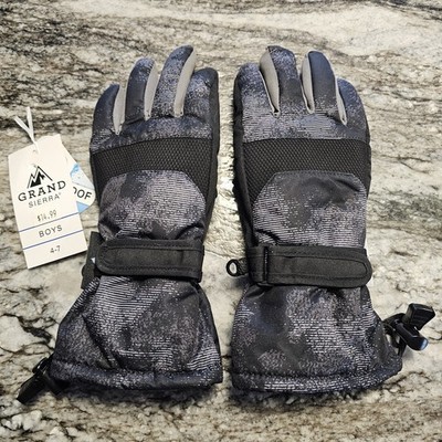 Grand Sierra Boys Waterproof Gloves 4-7 Small 3M Thinsulate Winter Gloves