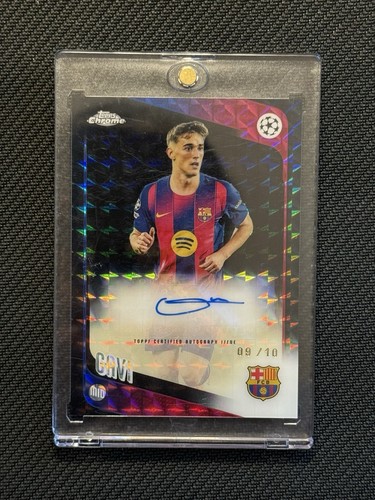 2025 Topps Chrome UCC Gavi Black Geometric Auto #/10 Barcelona