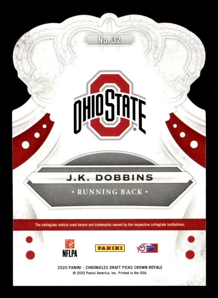 2020 Panini Chronicles Draft Picks #32 J.K. Dobbins Crown Royale Draft Picks - Image 2 of 2
