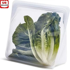 Platinum Silicone Reusable Food Storage Bag Airtight Leak Resistant Eco Friendly