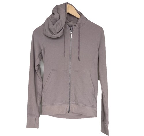 Lululemon Press Pause Jacket Size 6 Lavender Grey Sporty Preppy Athleisure Gym
