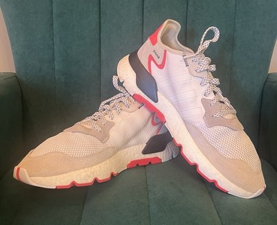 Adidas Originals Boost Nite Jogger White Shock Red Men s Size 11.5