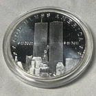 1oz .999 Fine Silver Round 9/11, God Bless America, Land Of The Free Twin Towers