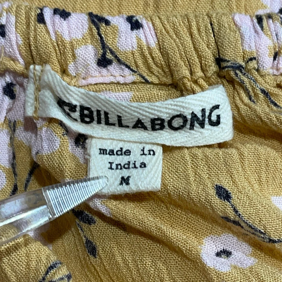 Billabong, Top, Größe: M, Gelb/Pink/Schwarz, Blumen, Damen #xCA - Bild 3 von 4