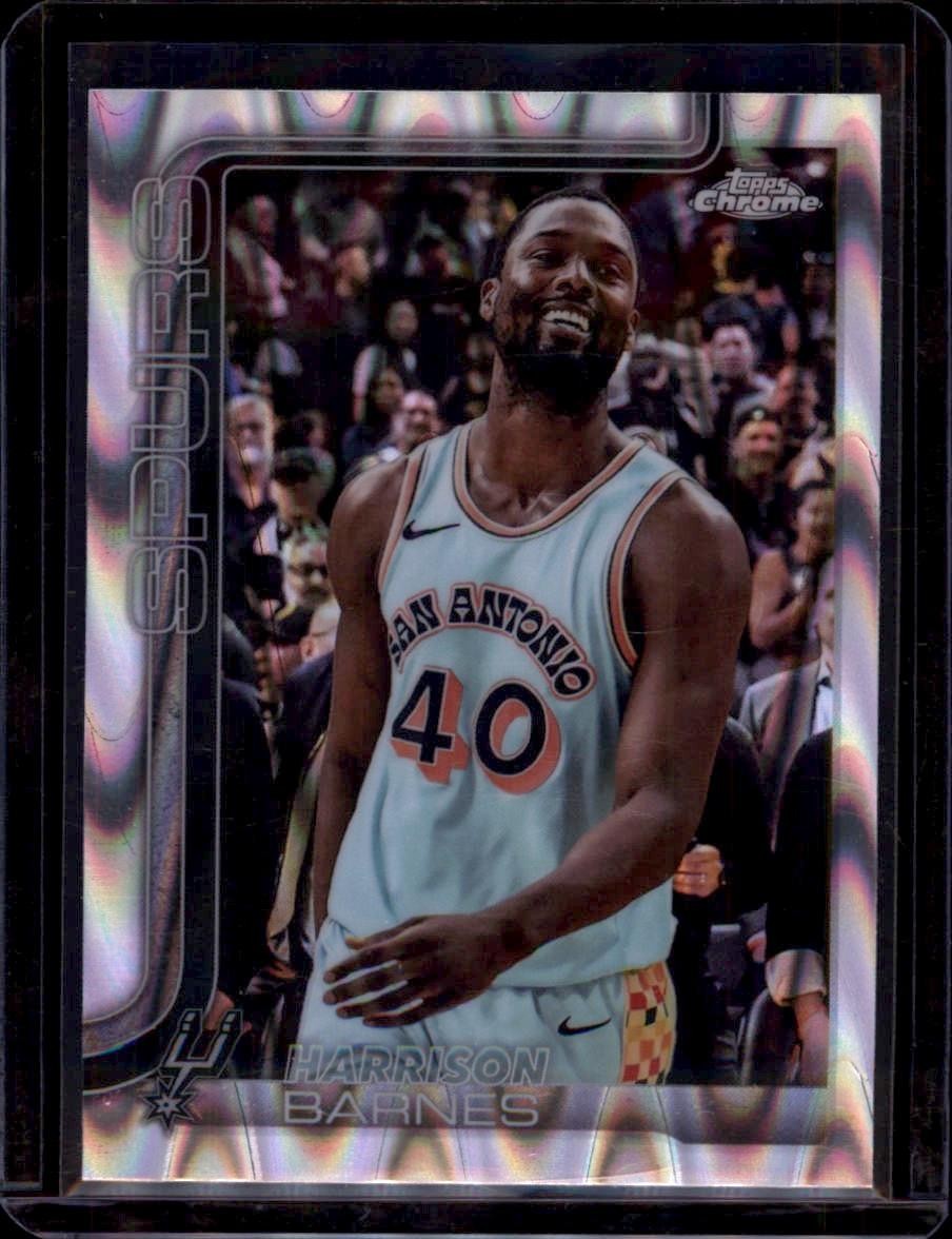 2025-26 Topps Chrome #216 Harrison Barnes RayWave Refractor