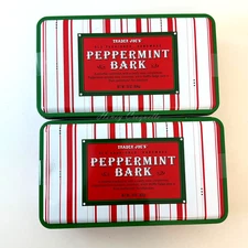 2 Packs Trader Joe's Peppermint Bark Old Fashioned Handmade 16 oz Each Pack