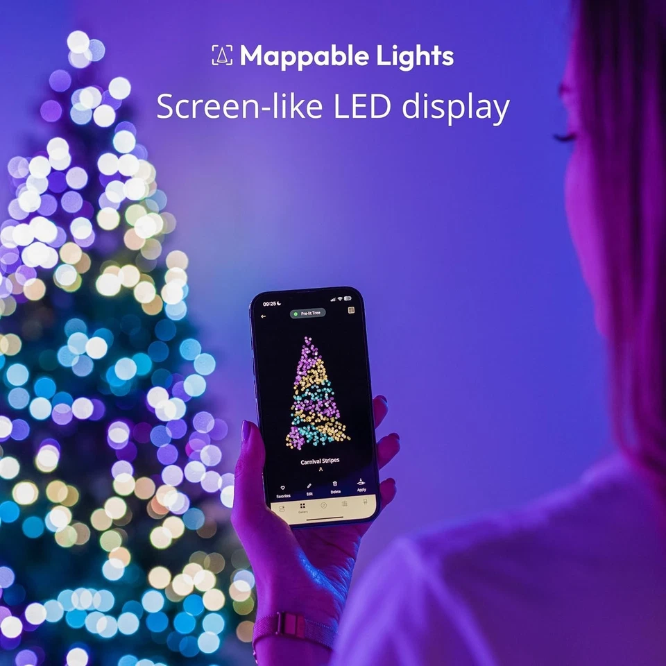 Twinkly Strings Light – App-Controlled LED Christmas Lights 600 Ecomm - OPEN BOX - Image 3 of 4