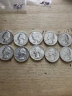 1964 90% Silver Quarter Coin Set of 10 All 1964 Proof Like Uncirculated.   #35