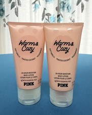 Victoria's Secret Pink Body Lotion WARM  COZY Travel Size 2.5 fl oz New - X2