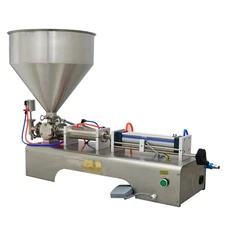 110V Pneumatic Paste and Liquid Filling Machine Shampoo Oil Piston Filler