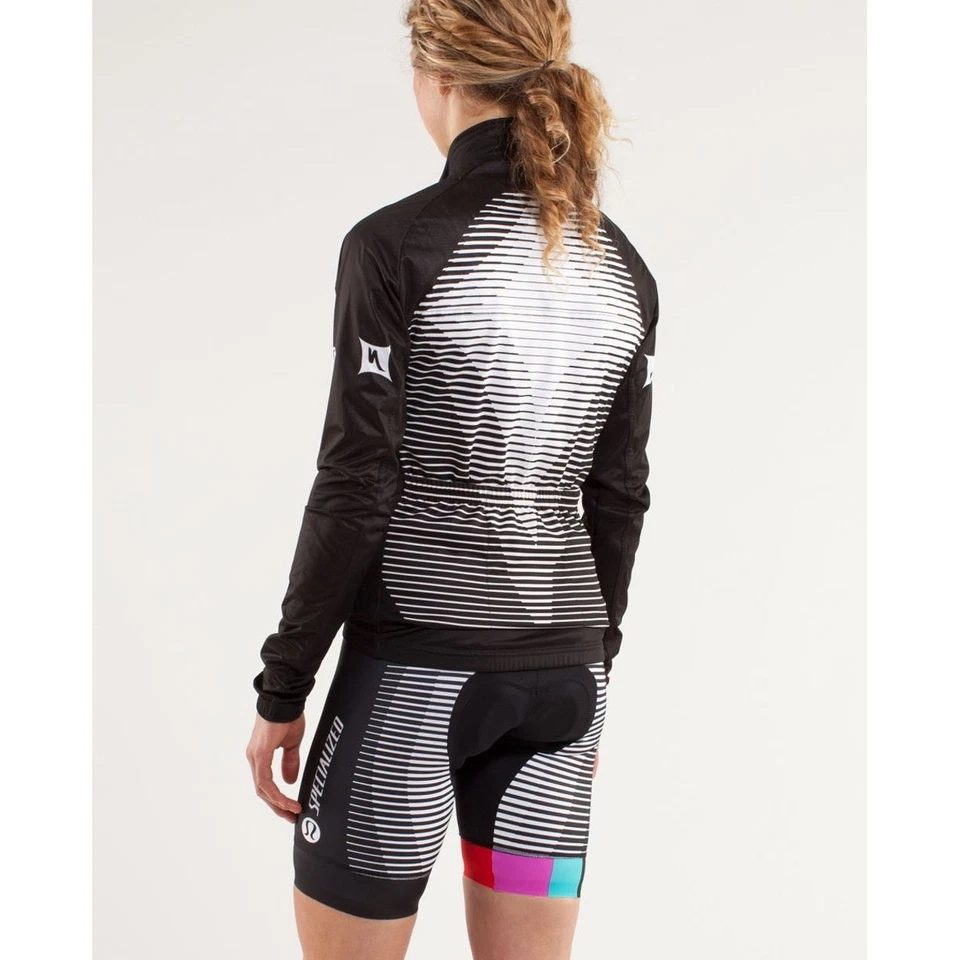 Chaqueta cortavientos especializada Lululemon para mujer nueva sin etiquetas - talla 6 - negra/blanca Foto 4 de 4