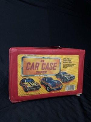Tara Toys 24 Car Case Super Diecast Mini Car Carry Case Red Blue Compartments