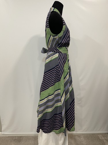 Vestido envolvente Tory Burch estampado sin mangas talla 6 diseñador Preppy precio de venta sugerido por el fabricante 498 USD - Imagen 4 de 19